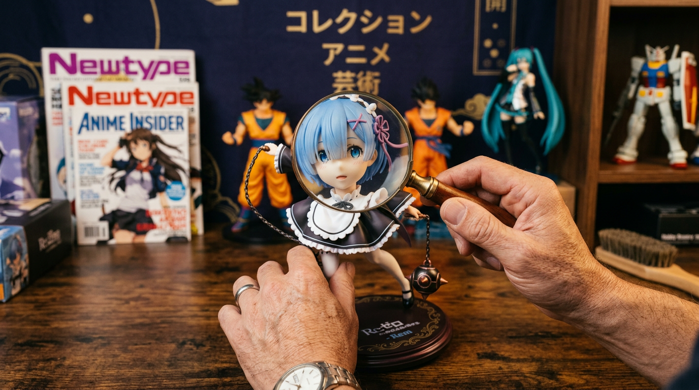 Collectionneur examinant une figurine Megahouse